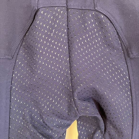 HR FARM Women’s Sz 28 Full Seat Silicone Grip Breeches Horse Riding Pants Navy - Picture 9 of 16